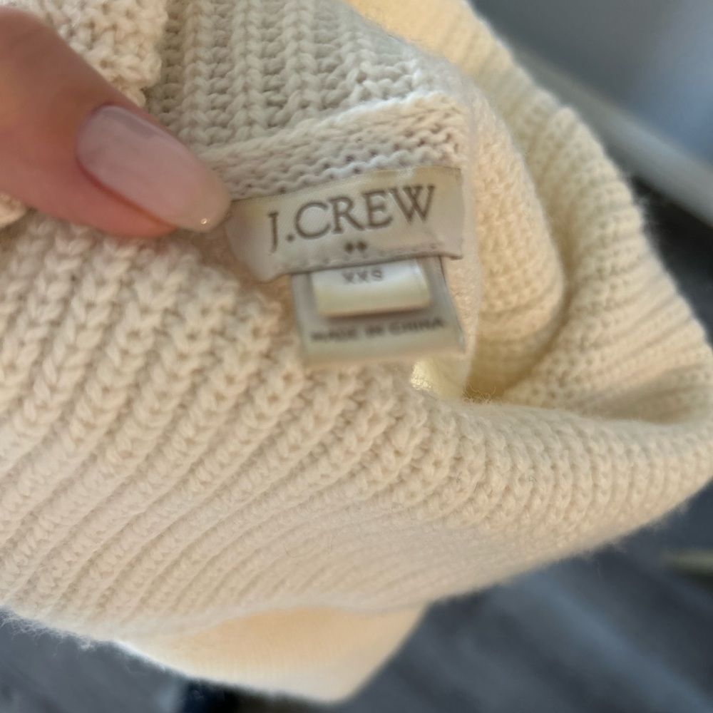 J Crew Cream Turtleneck Sweater - Picture 2 of 3